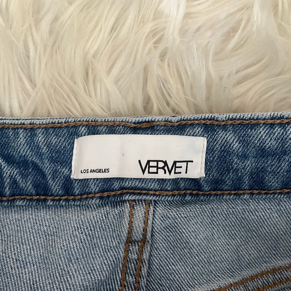{Vervet} Bella High-Rise Flare Distressed Jeans in Blue - Womens 27 - NWT - Picture 10 of 13